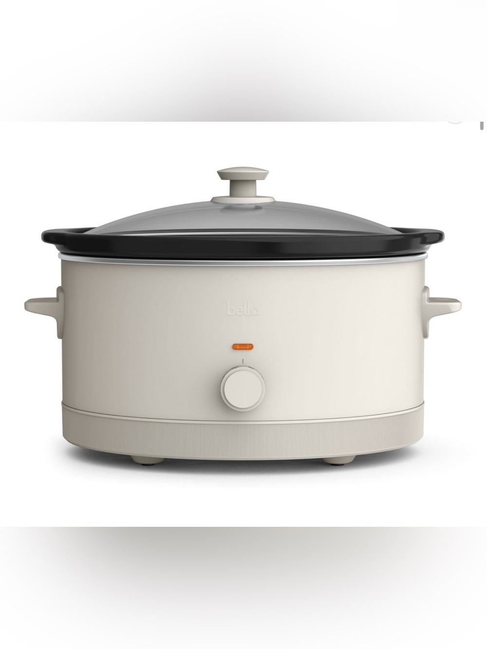 BELLA 6 Qt Manual Slow Cooker Oatmilk Ceramic Nonstick coating NEW IN BOX